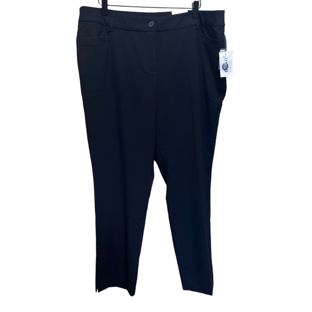 Cleo Black Trouser Pants Slimming Panel Size 16 Petite